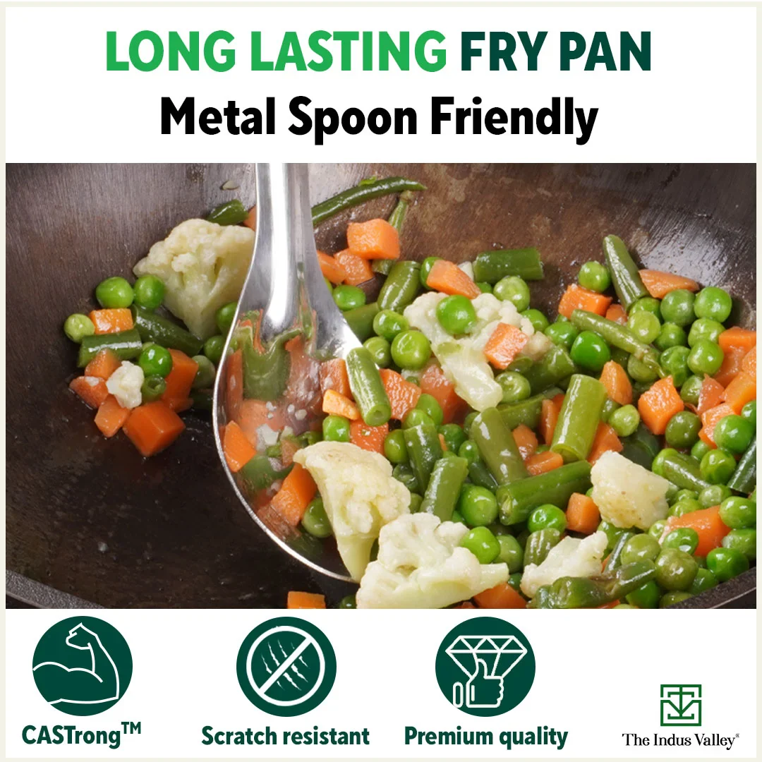Super Smooth Cast Iron Shallow Fry Pan 24.6 cm, Pre-seasoned, Naturally Nonstick, 100% Pure, Toxin-free, Induction 1.6kg - Image 9